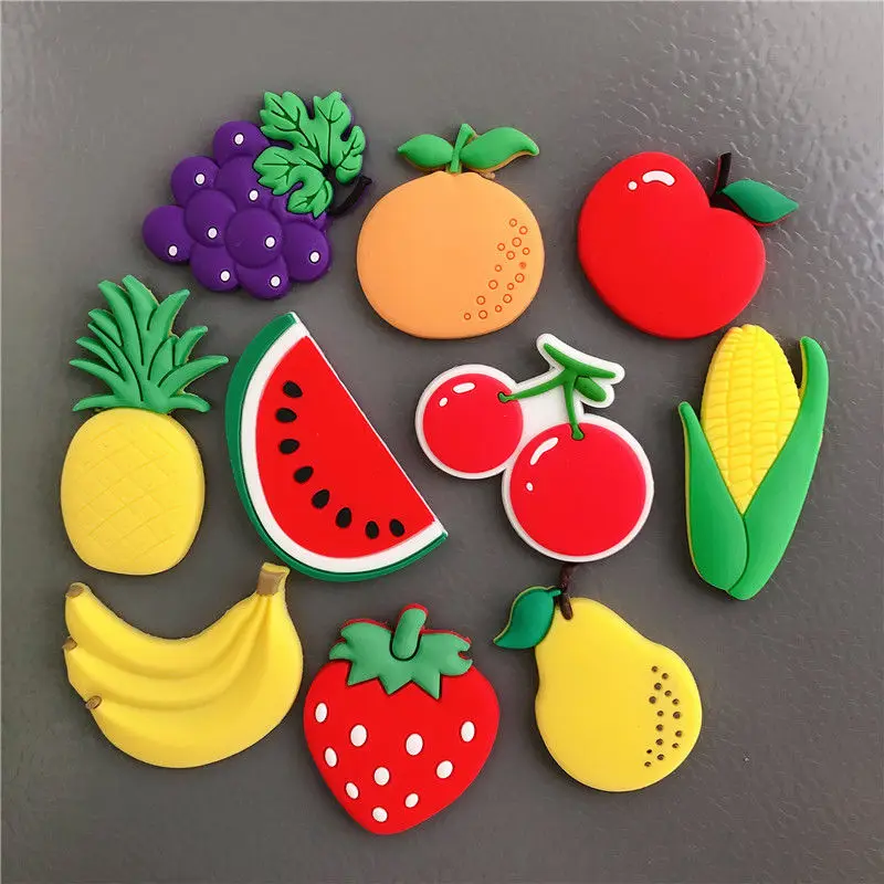 Home decoration magnetic refrigerator paste sticky notes bread machine tomato fridge magnet collection soft glue