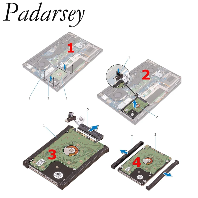 Pardarsey SATA كابل القرص الصلب 0XDYGX ث/2.5 "HDD العلبة الناقل 03FDY3 لديل XPS 15 9550 9560 9570 الدقة 5510 5520 5530