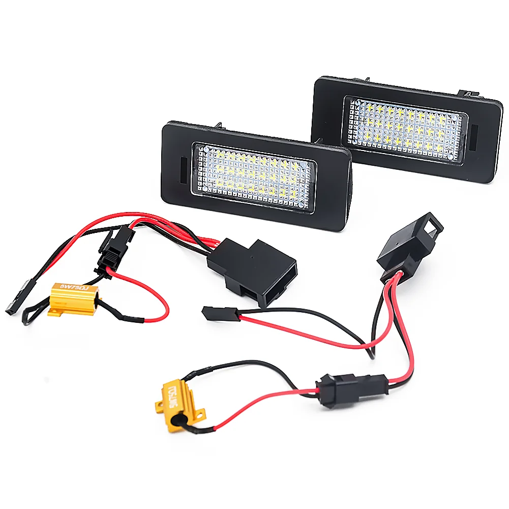 2PCS Canbus Error Free LED License Plate Light for Audi A1 A3 / A4 S4 B8/ A5 S5 8T / A6 C7/4G / Q3 8U / Q5 8R / TT 8J