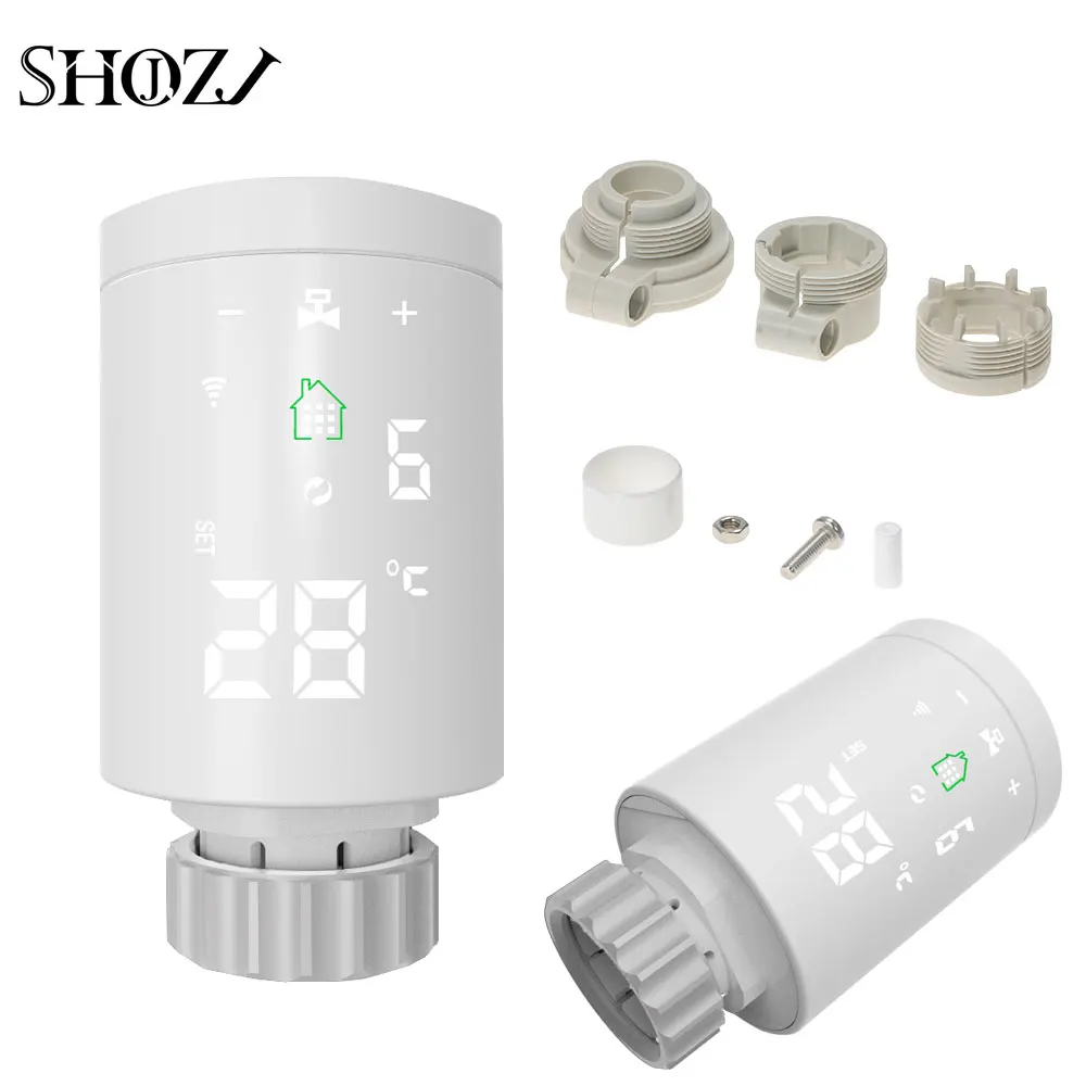 Válvula termostato programable, radiador termostato, funciona con Alexa y Google Home, Tuya Zigbee Smart Life Gateway Hub