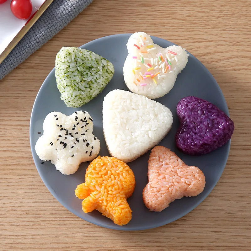 Creative cartoon modeling onigiri mold Triangle rice ball child bento DIY Nori molds for children food kawaii mold