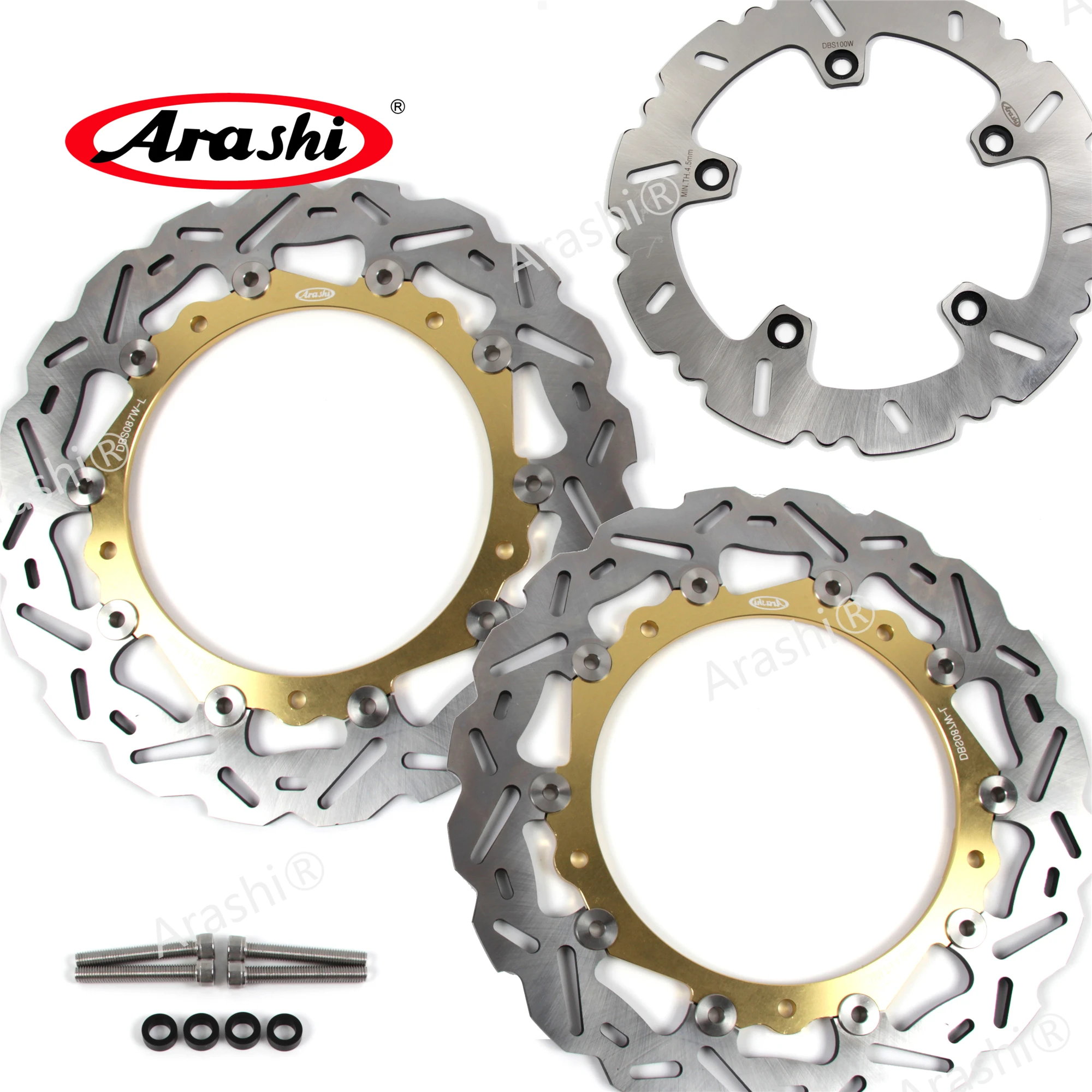 ARASHI For BMW R1200GS ADV 2013 2014 CNC Front Rear Brake Rotors Brake Disc R 1200 GS ADVENTURE Wave Rotor