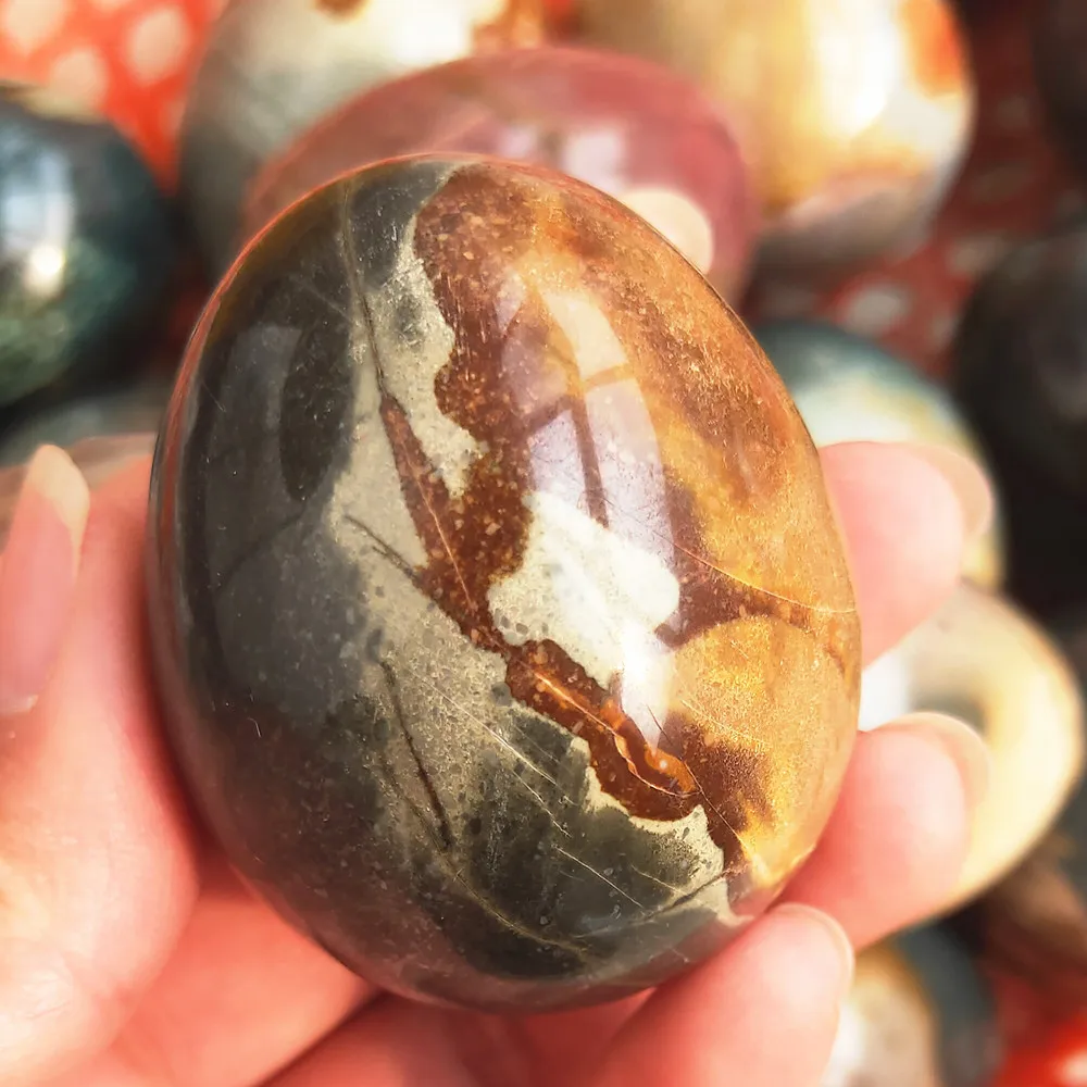 100-350g Natural Ocean Jasper Crystal Quartz egg Sea Stone Mineral Madagascar Healing