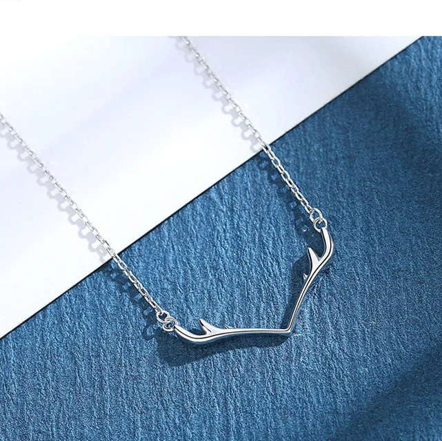 

Jewelry Real 925 sterling silver female simple trendy cute all the way to have you necklace clavicle chain support recheck