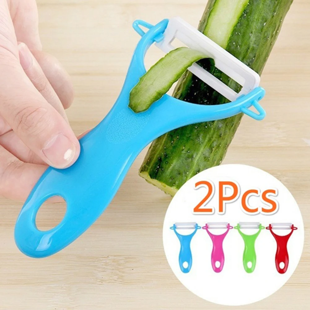 2Pcs Magic Slicer Vegetable Fruit Ceramic Potato Carrot Peeler Parer Grater Planing Cooking Tool Kitchen Gadget