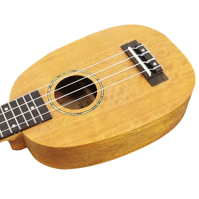 Aiersi-Mango Wood Pineapple Ukulele, Soprano 4 String, Nylon Music Instrument for Professional and Beginner, 21 inch