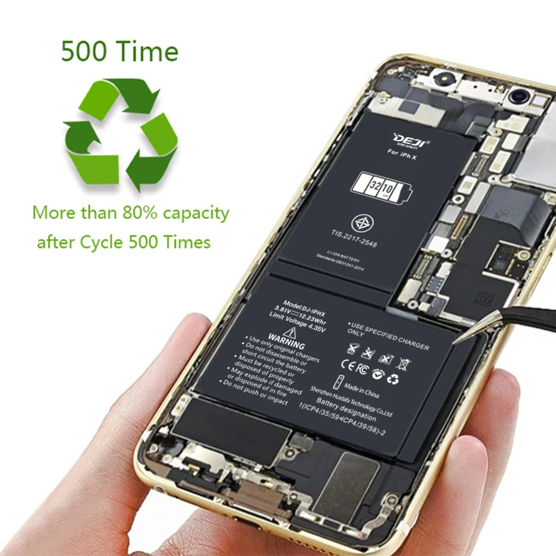 DEJI for iphone x xr xs xs max battery high capacity replacement battery for X with tool kits 3010mah 3210 3510 3710 bateria