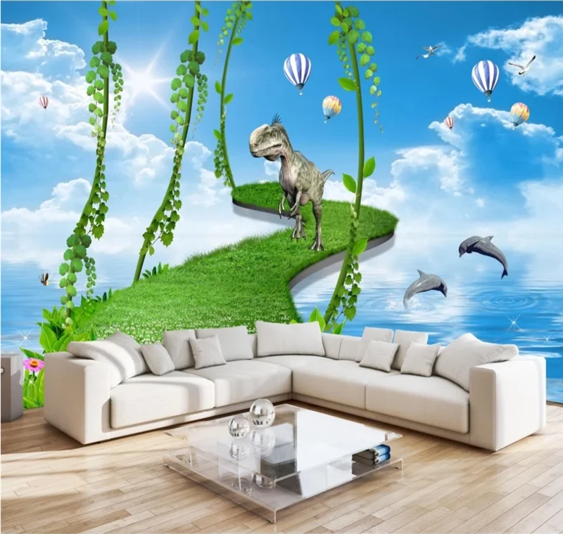 xuesu Customized Wallpaper 3D/8D Photo Wallpaper Children's Room 3D Happy Paradise TV Background Wall Covering