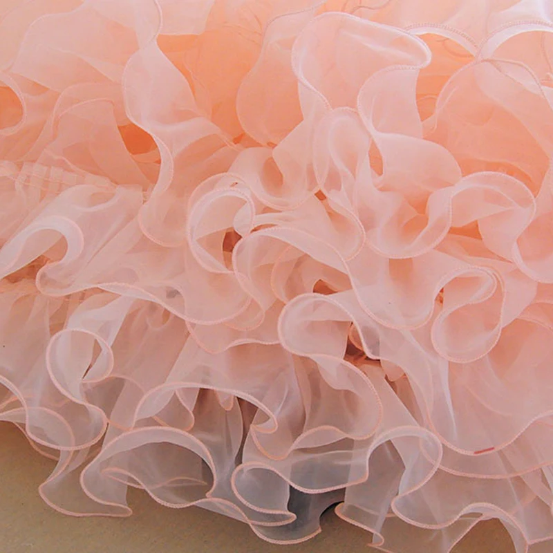 Black White Pink Green Blue Organza Pleated Lace Trims Ribbon Fabric Applique Fold Ruffle Tutu Dresses DIY Sewing Supplies Craft