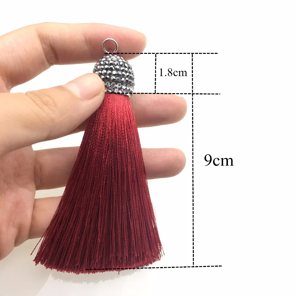 GUFEATHER L78/9CM/silk tassels/jewelry accessories/Drilling cap/diy jewelry/accessories making /Hand made/diy pendants