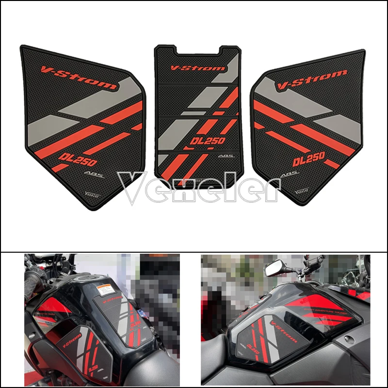 For SUZUKI DL250 A DL250-A Anti Slip Traction Tank Pad Motorcycle Accessiores Sticker Knee Protector