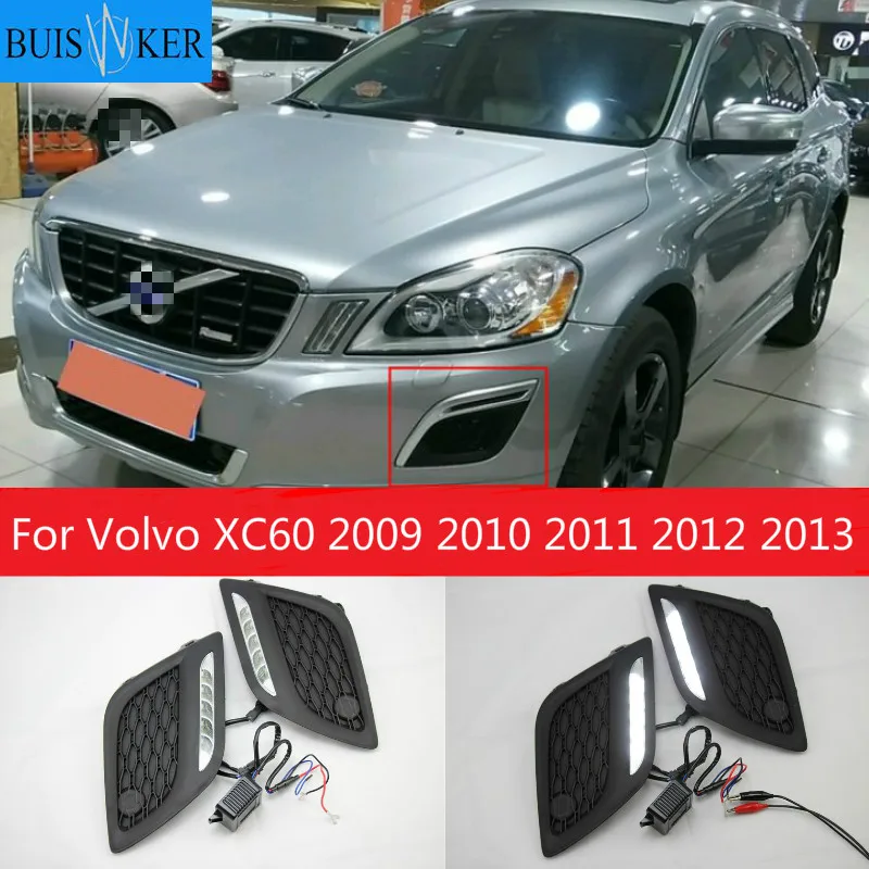 

1 Pair Car Daytime Running Light Single Color LED Daylight Fog Lamp Cover Fit for Volvo XC60 2009 2010 2011 2012 2013