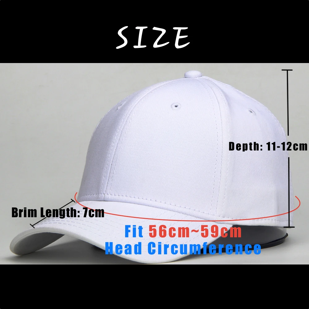 DongKing New Flex Cap Solid Fitted Cotton baseball Caps Elastic Sweat Band Original Classic Hats Sun Hat Curved Visor Normal