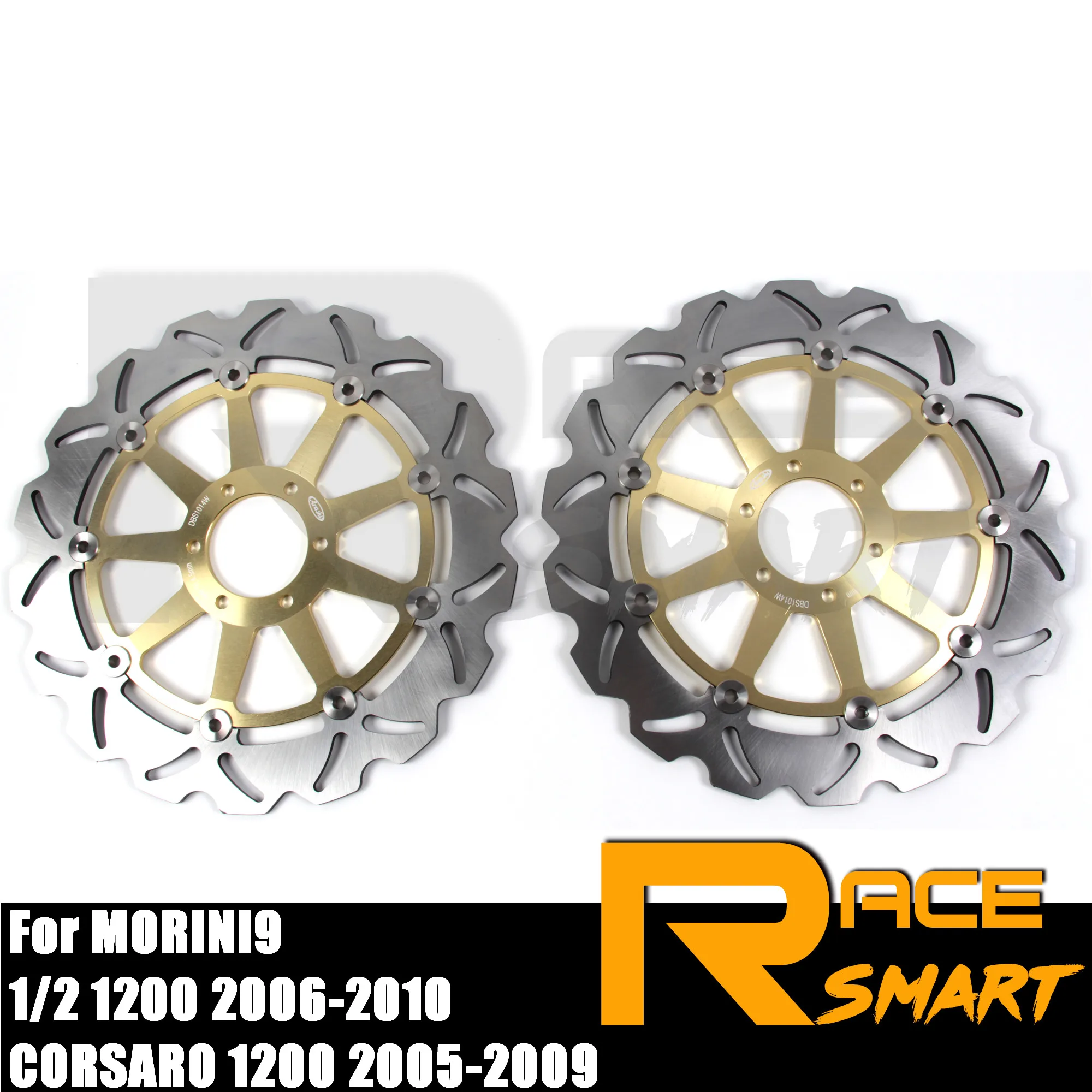 Motorcycle 1 Pair CNC Front Brake Disks For MORINI9 1/2 1200 2006 - 2010 Discs Rotors CORSARO 1200 2005 - 2009 2006 2007 2008