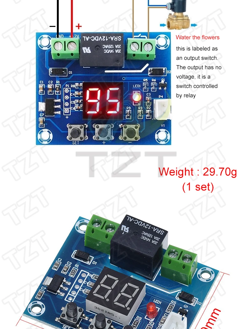 TZT Kapazitive Bodenfeuchtesensoren-Module, Bodenfeuchte-Digitalanzeige, Relais-Steuermodul, automatische Bewässerung für Arduino – Detail 16