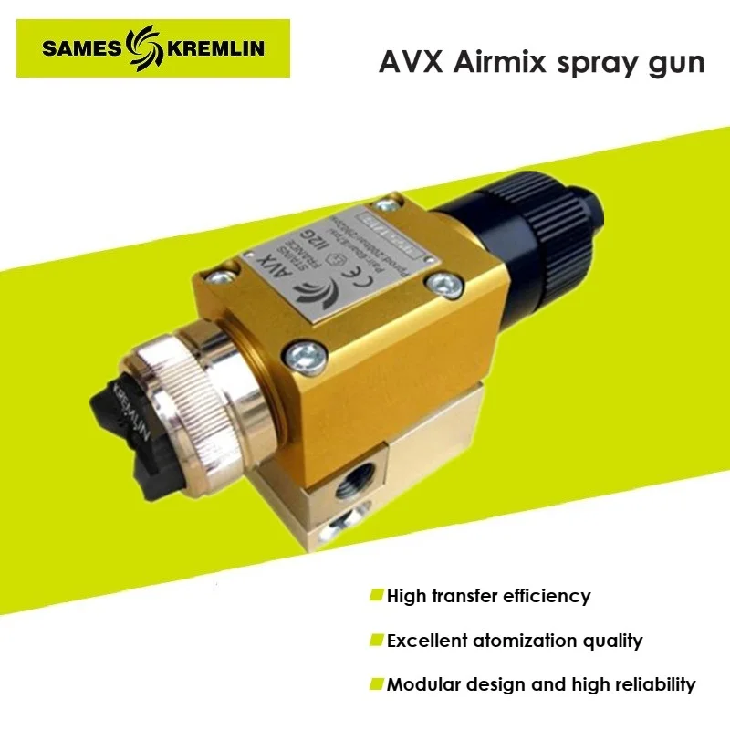 Sames-Kremlin AVX 112G Airmix Spray Gun-Stainless Steel,Painting Gun,Aircap And Nozzle Need To Choose, Original From France