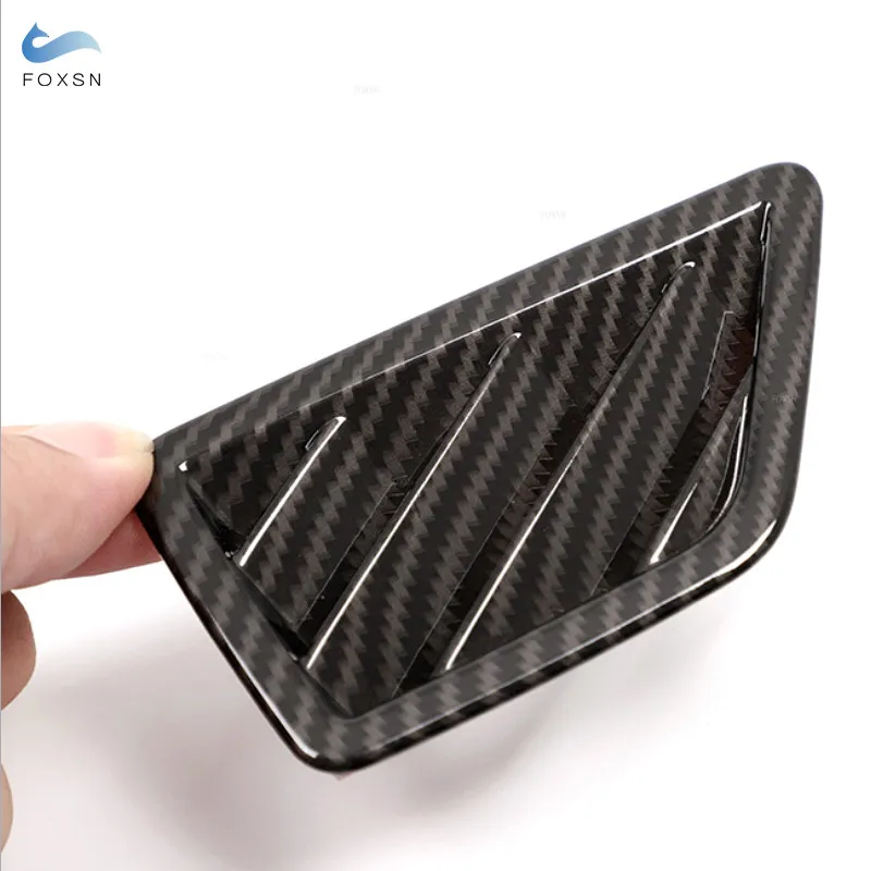 LHD For BMW 5 Series F10 F11 F07 2011-2017 ABS Carbon Texture Side Air Conditioner Air Outlet Vent Cover Inner Accessories Trim