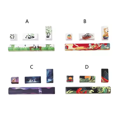 4Pcs 4key Custom Mechanical Keyboard Keycaps ESC 2.25U 2U Enter 6.25u Spacebar PBT OEM Profile Novelty Key Cover Keyboard DIY