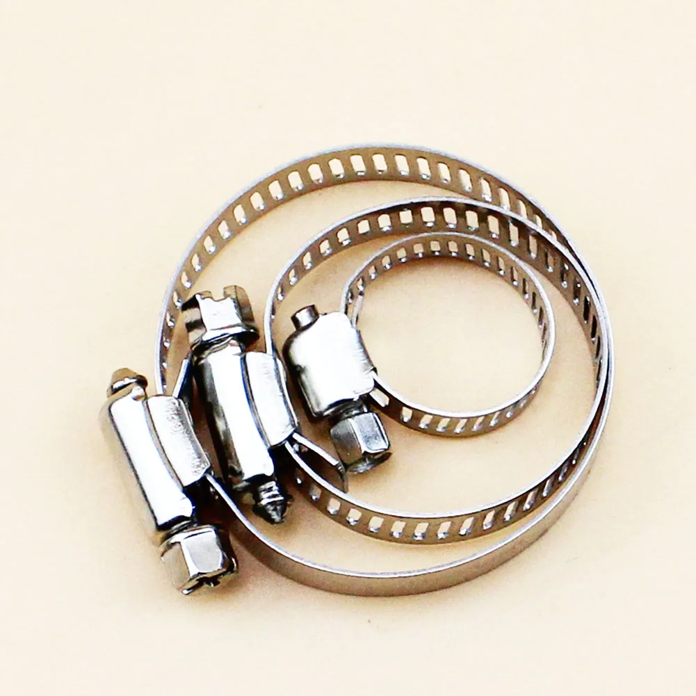 1PCS Car Styling Stainless Steel Adjustable Drive Hose Clamp Fuel Line Worm Size Clip Hoop Hose Clamp Water pipe Exhaust pipe