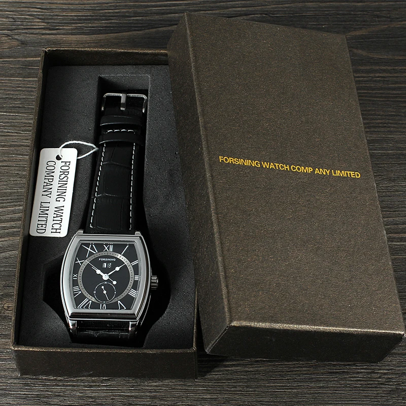 Relogio Masculino Forsining Luxury Top Brand Men's Watches Transparent Automatic Mechanical Clocks Leather Male Wristwatches