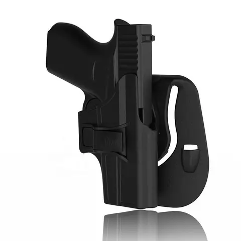 Polymer OWB Tactical Gun Holster,Matched Glock 43, 43x,Paddle Attachment, 60 Degree Rotatable, Adjusting Gun Bag,Only for G43