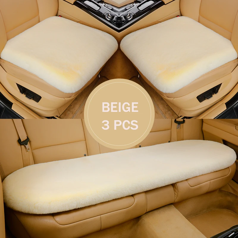 Plush imitation rabbit fur car seat cover car interior cover car front and rear cushion 5 seat protection cushion car Accessorie