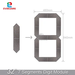 Panneau numérique extérieur de grande taille pour station-service électronique à LED, panneaux de prix du carburant diesel, panneau numérique à 7 segments, 32 po