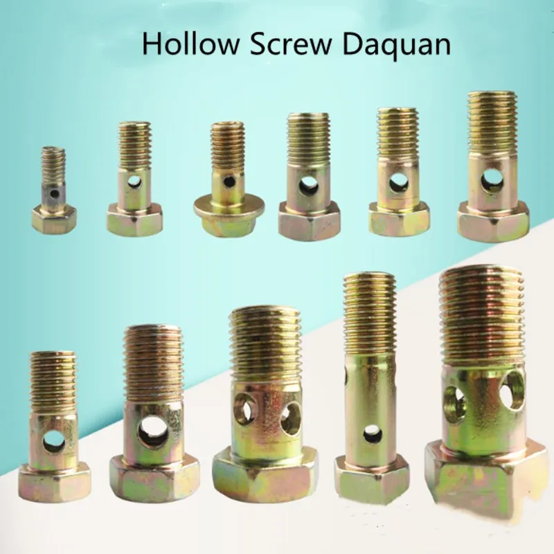 20PCS  M6 M8 M10 M12 M14 m16 m18 hollow screw Diesel engine oil recyle return tubing hinge hydraulic oil bolt Screw