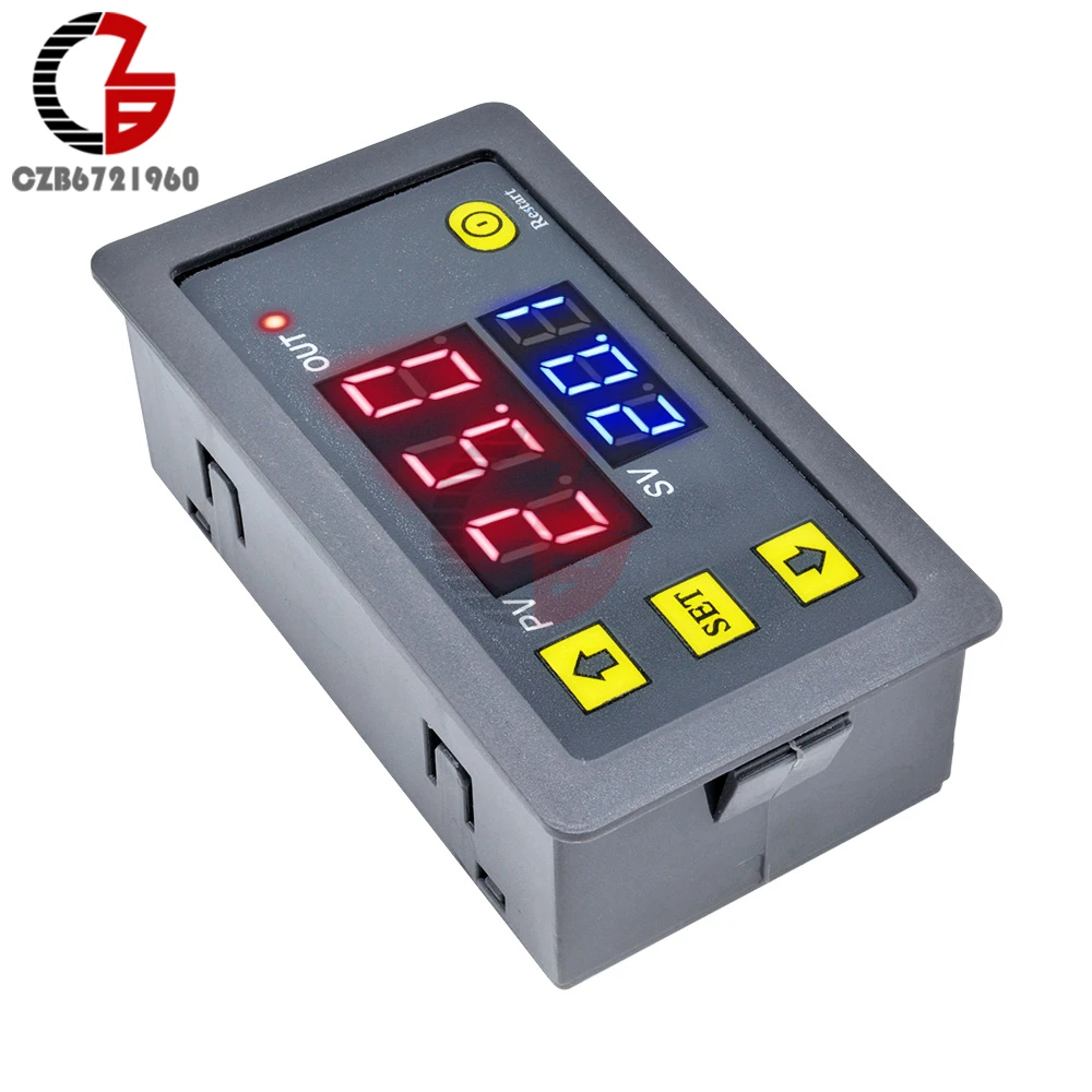 12V 110V 220V Dual LED Display Digital Time Delay Relay Module Timing Delay Cycle Timer Relay Control Switch Time Relay Module