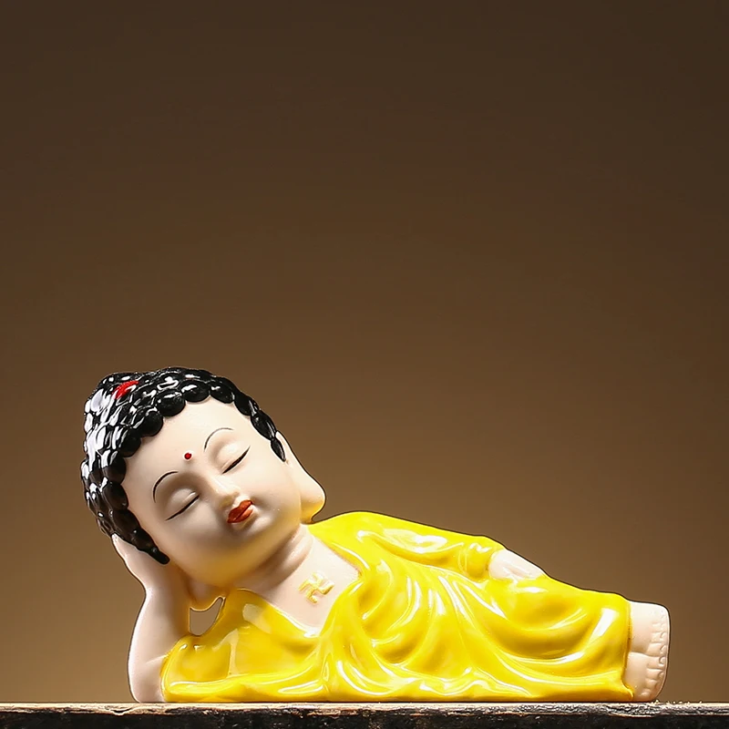 

Ceramic furniture tabletop Zen decoration small Tathagata Buddha safe Buddha handicraft interior decoration