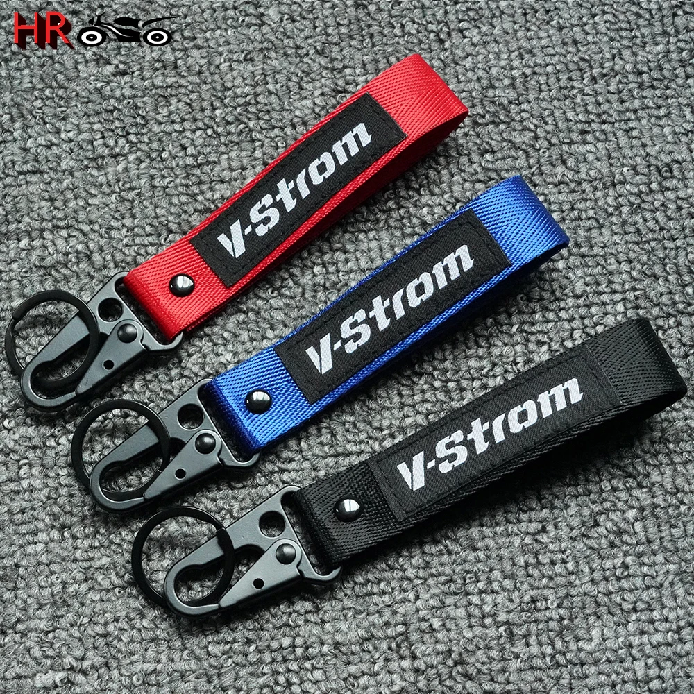 Motorcycle Embroidery Keychain Keyring Key Chain Ring For SUZUKI VSTROM DL250 DL650 V-Strom DL1000 DL 650/ 1000/XT Accessories