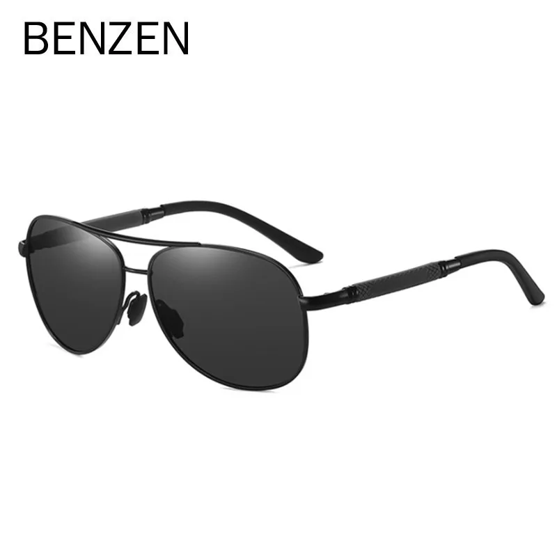 

BENZEN Alloy Polarized Men Sunglasses Vintage Aviation Sun Glasses for Male Pilot UV400 Shades 9598