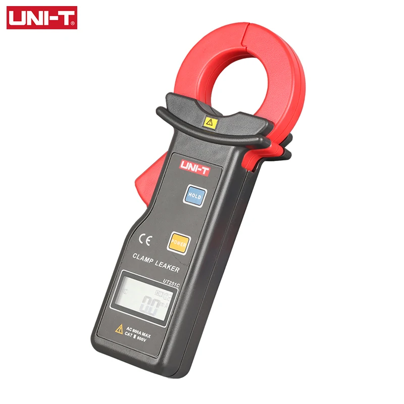 UNI-T medidor de braçadeira atual ut251c 600a alicates amperímetro alta sensibilidade vazamento amperemeter atual tester faixa automática 1000