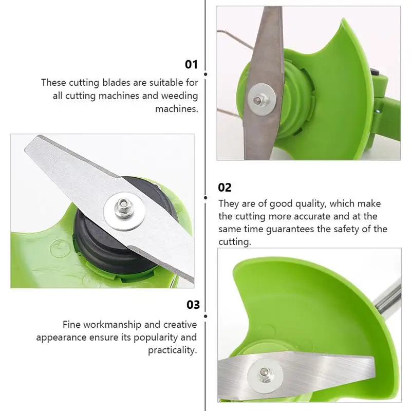 6 stücke Trimmer Klinge Rasenmäher Gras Ersatz Trimmer Cutter Stück Für Rasenmäher Zubehör Rasenmäher Klingen