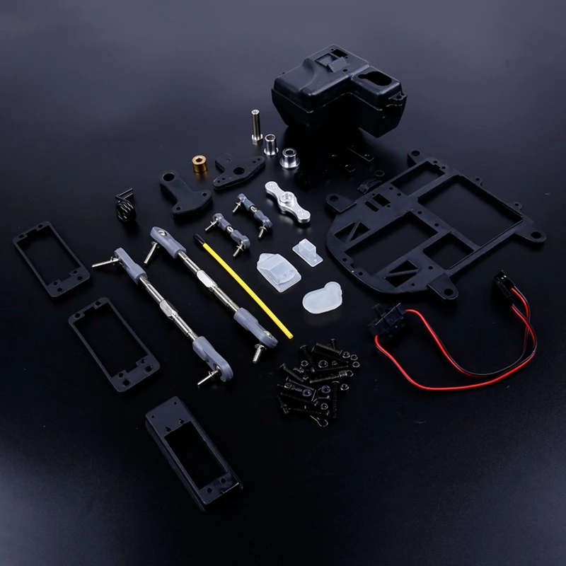 Aluminum Symmetrical Trun Symmetric Steering Kit Fit for 1/5 HPI ROVAN KM BAJA 5B 5T 5SC King Motor