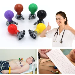 6PCS Universal Reusable ECG EKG Electrodes Suction Cup Adult Chest Suction ECG Machine Electrocardiograph Equipment Accessories
