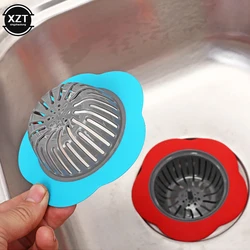 Flower Shaped Silicone TPR Kitchen Sink Strainer Bathroom Shower Drain Sink Drains Cover Sink Colander Sewer Hair Filter 1 PCS