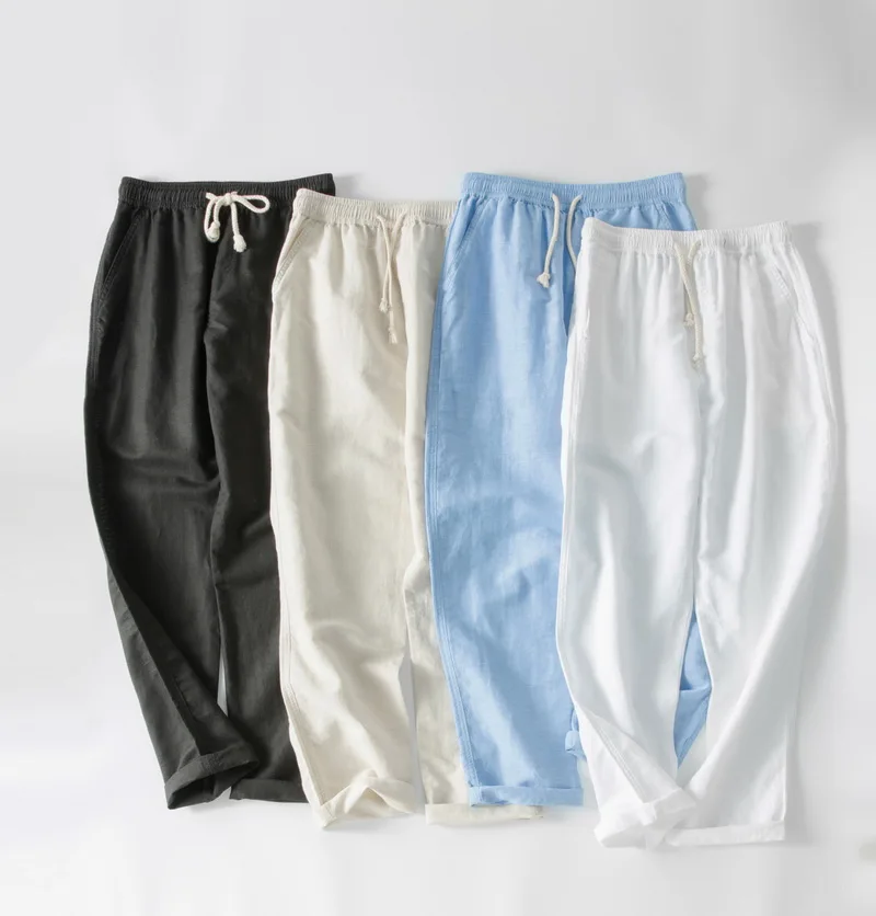 Nieuwe Stijl Italië Merk Broek Mannen Lange Elastische Taille Losse Broek Voor Mannen Effen Mode Broek Mannen Toevallige Blauwe Broek mens