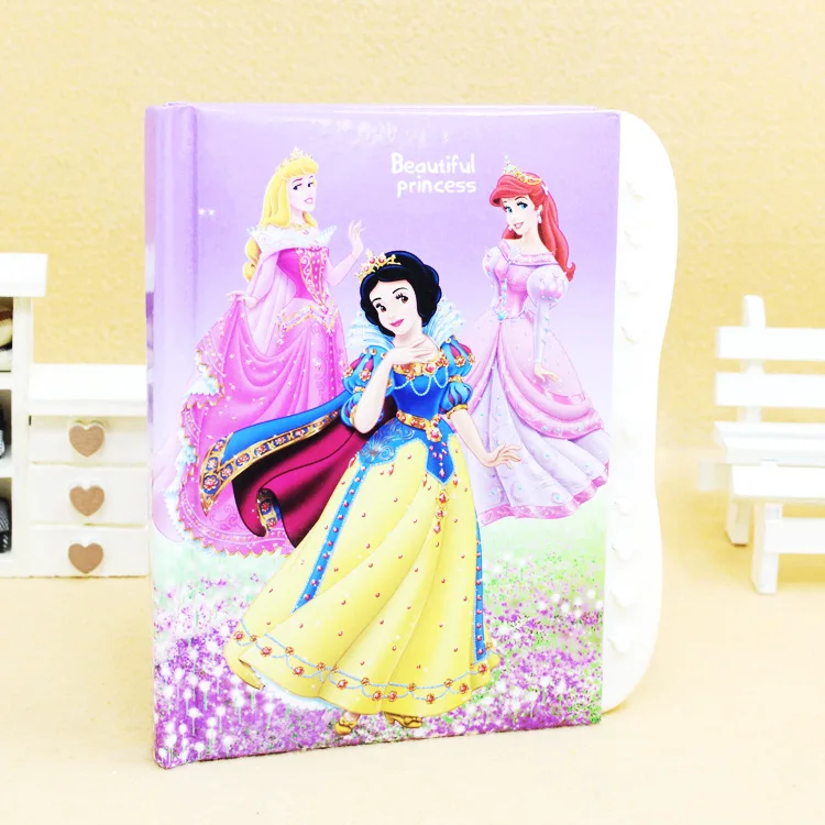 Disney Frozen diary cartoon color page with key password lock book student writing notes boy girl notepad learning cute gift