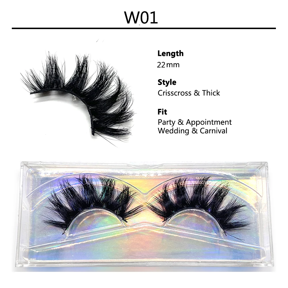 8D Make Up Mink Eyelashes 15~22mm Natural Fluffy Extension Cross Thick Simulation High-quality Eye Lashes Perfect E14 D22