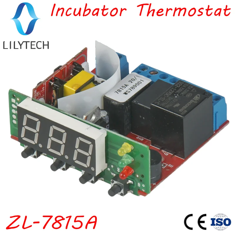 ZL-7815A, Thermostat for Incubator, Incubator Controller, with Two Timer Outputs for Egg Tray Turn and Air Exhaustion, Lilytech