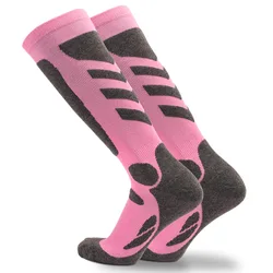 Chaussettes professionnelles en coton épais et chaud pour femme et enfant, idéales pour le Ski, le Snowboard, le cyclisme et le football, collection hiver