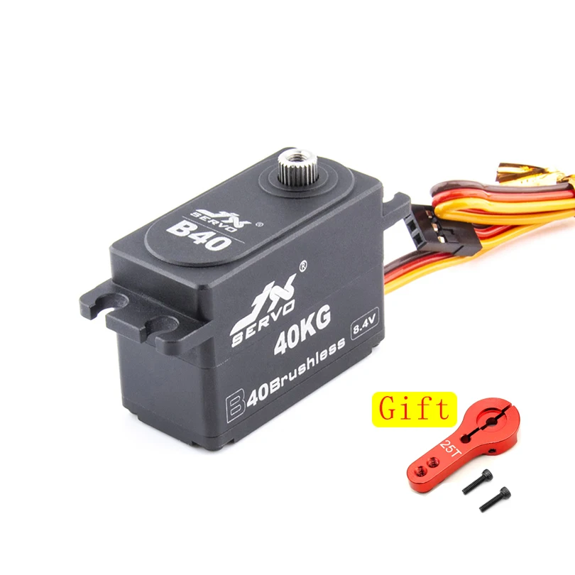 JX servo B40 40KG 0.07 Sec @ 8.4V Metal Gear Aluminium Digital Brushless Short body low profile Servo 1/10 1/12 Drift car