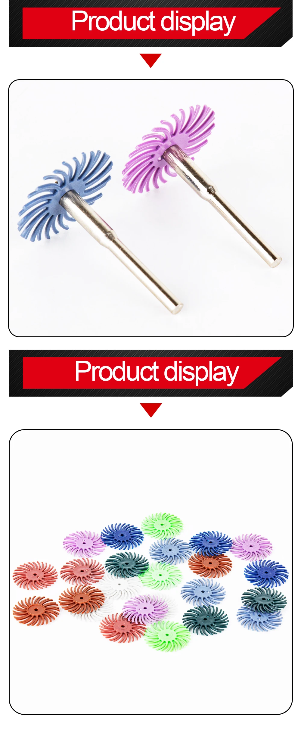 1 Zoll Radial Bristle Disc Kit Schleifbürste 1/8 Zoll 3 2,35 mm Schaft Detail Polierscheibe für Drehwerkzeugzubehör – Detail 6