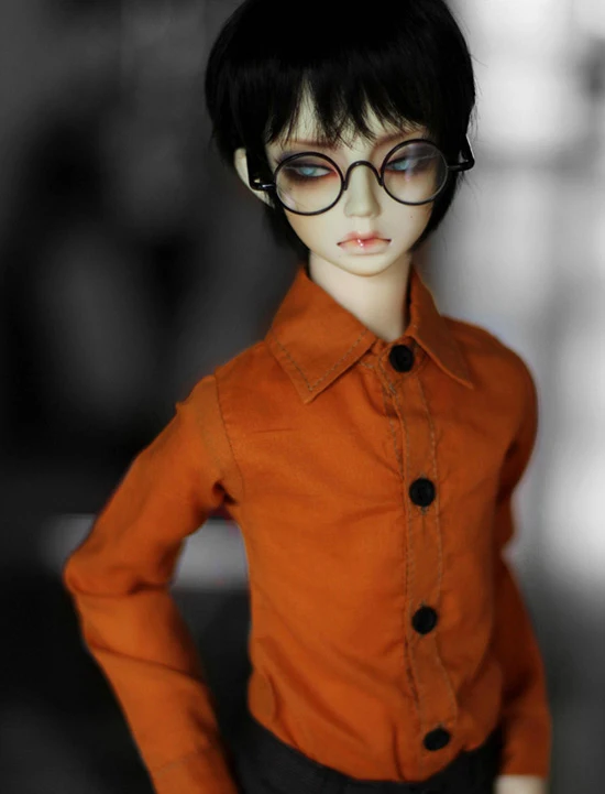 

G10-256 1/4 1/3 Uncle SSDF POPO68 SD BJD MSD doll baby clothes Orange basic base shirt 1pcs