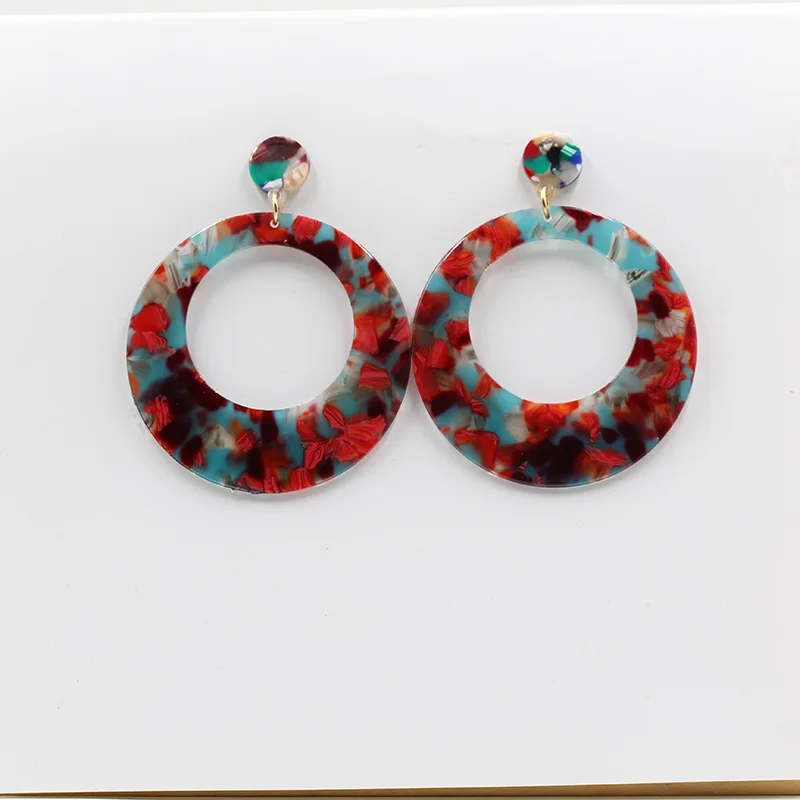 Aretes de carey para mujer, joyería de acetato, aretes largos colgantes a la moda, diseño de flores, acessos