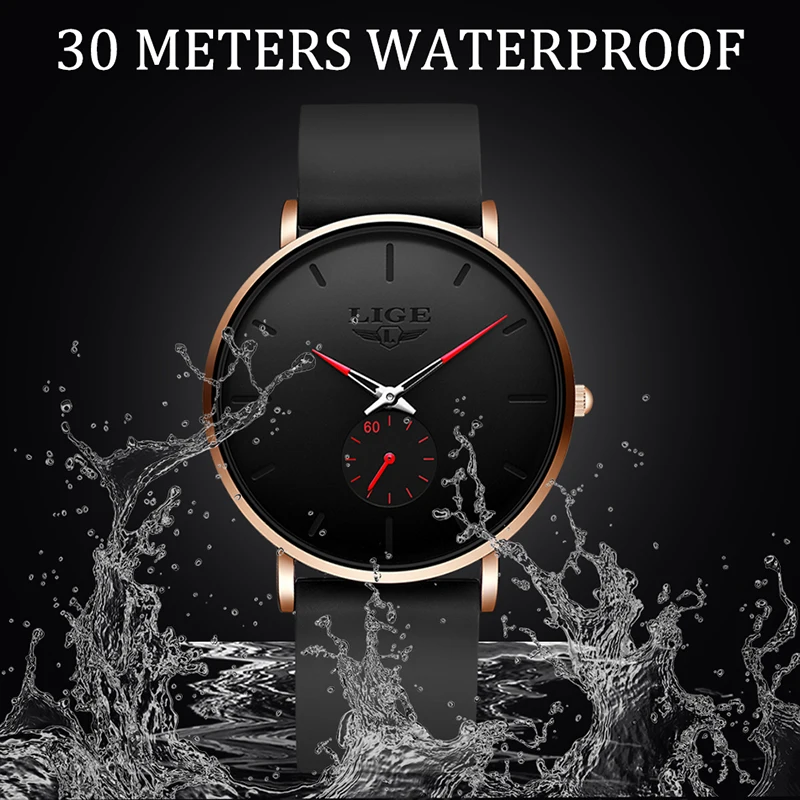 LIGE 2024 New Fashion Sports Mens Watches Top Brand Luxury Waterproof Simple Ultra-Thin Watch Men Quartz Clock Relogio Masculino