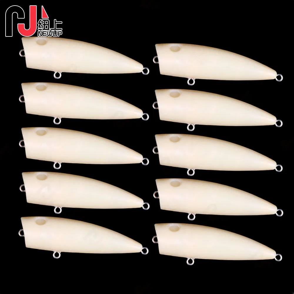 10pcs Blank Lure Fishing Bait 9G 7CM Unpainted  Fishing Lures Fake Popper Fishing wobbler Japan Fish Lures