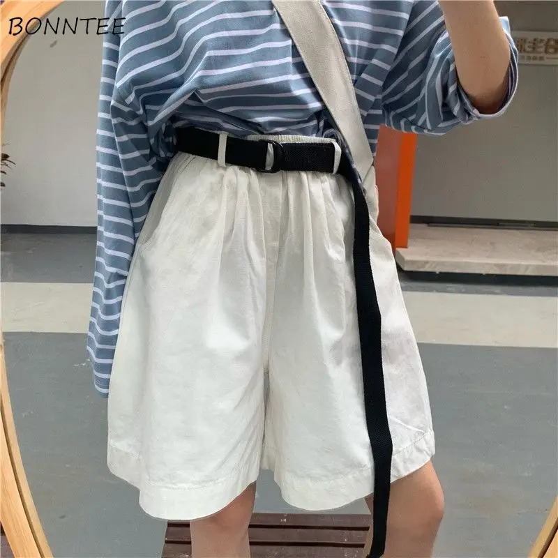 Shorts Women Knee-length Summer Loose BF Streetwear Harajuku Wide-leg Couples Students Unisex Fashion All-match Ulzzang Chic New