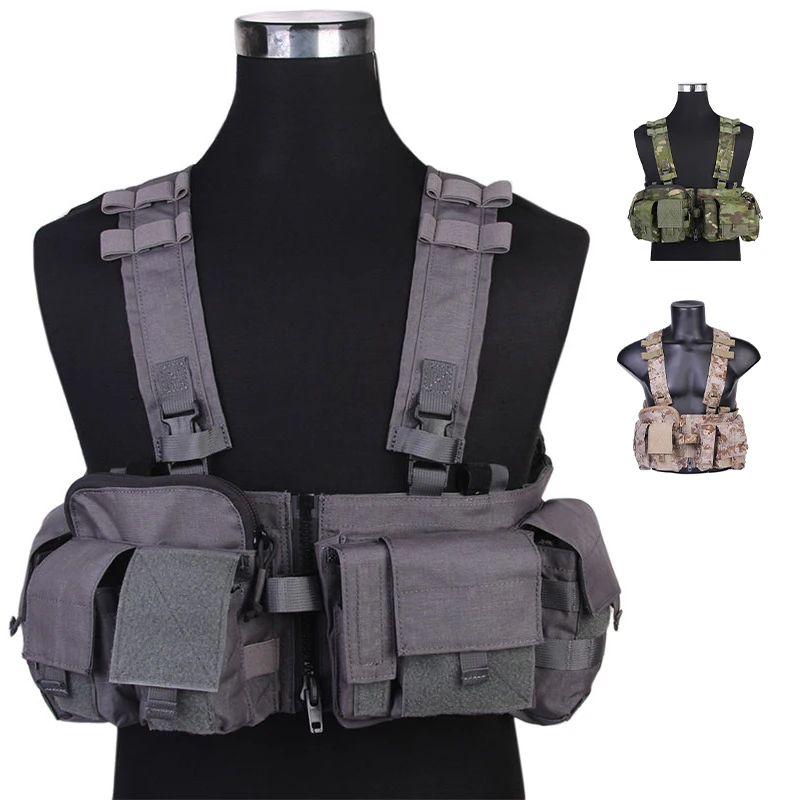 Emersongear Tactical MF Style UW Gen V Split Front Chest Rigt Detachable W/ Zipper Buckle Wargame Airsoft Lightweigh EM7451